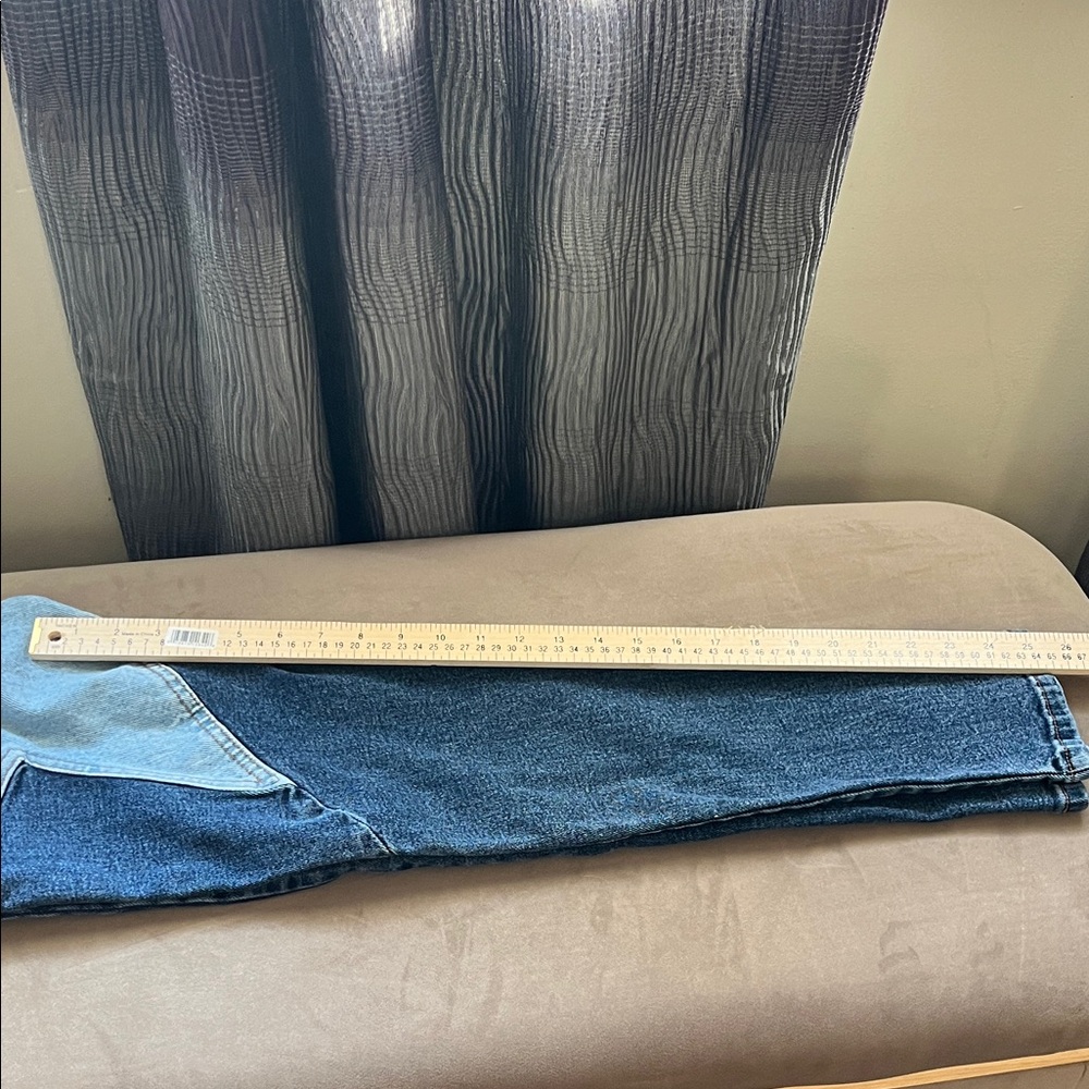 REVICE Two-Tone Blue High Rise Patchwork Jeans - Picture 9 of 16